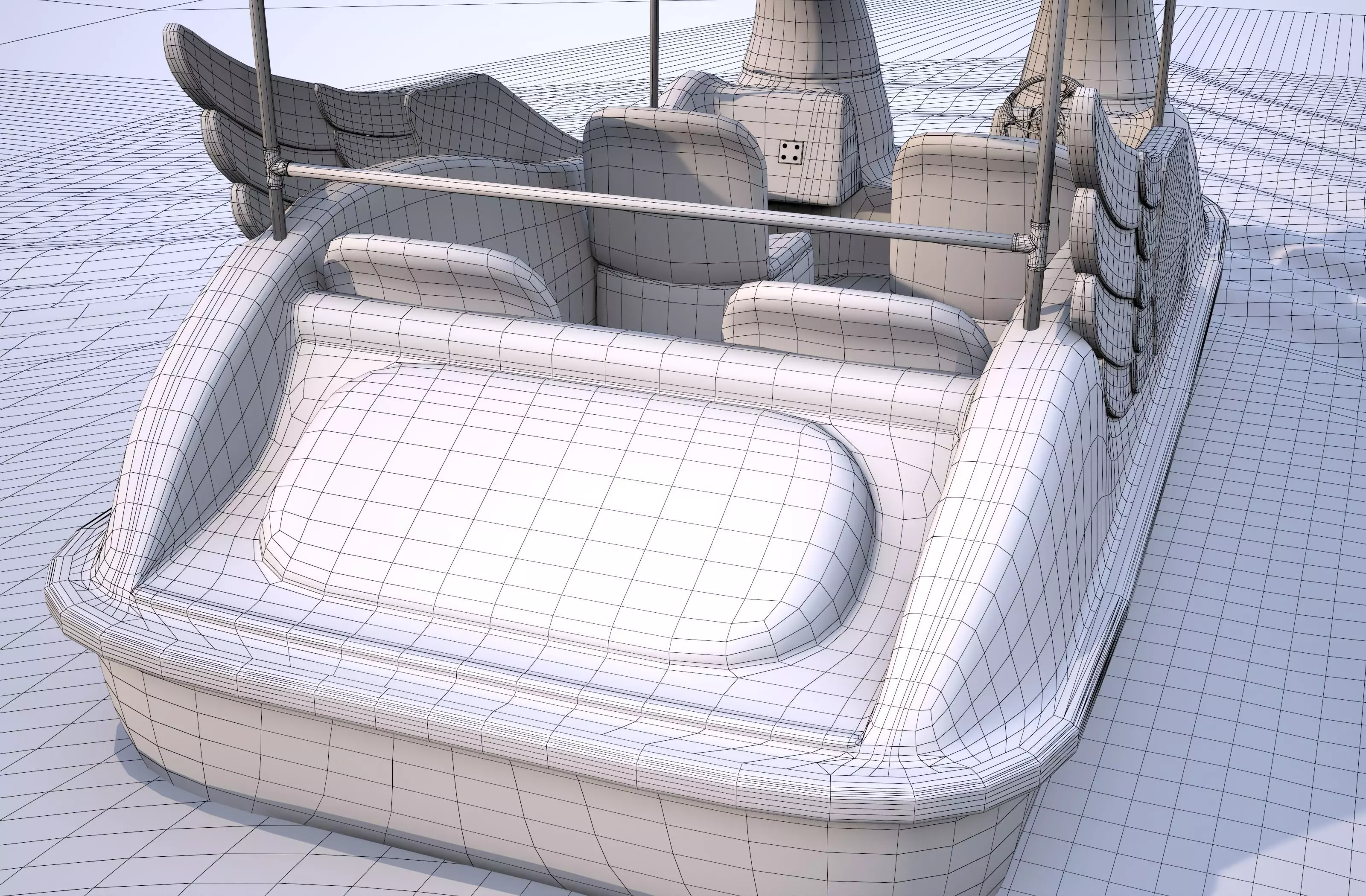 Pedal boat - flamingo Low-poly 3D model_20