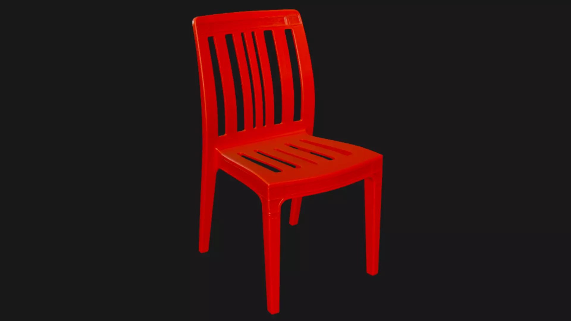 Plastic Chair 3D Model 3D model_0