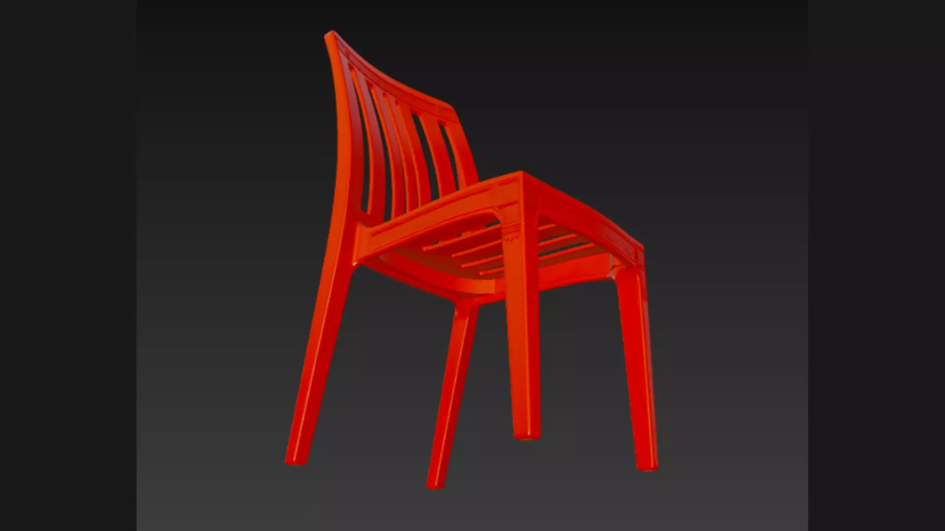 Plastic Chair 3D Model 3D model_4