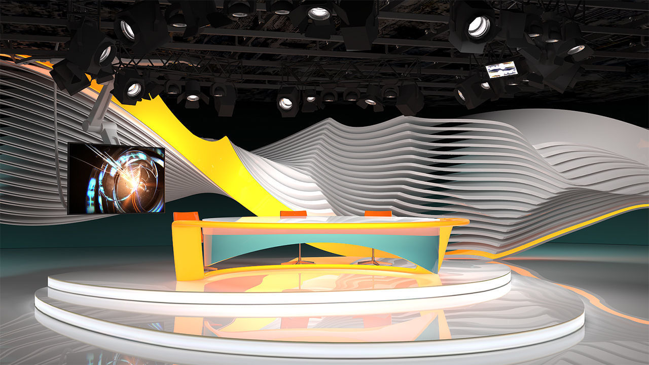 Virtual TV Studio 03 3D model_2