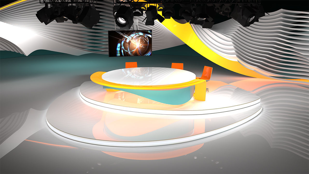 Virtual TV Studio 03 3D model_1