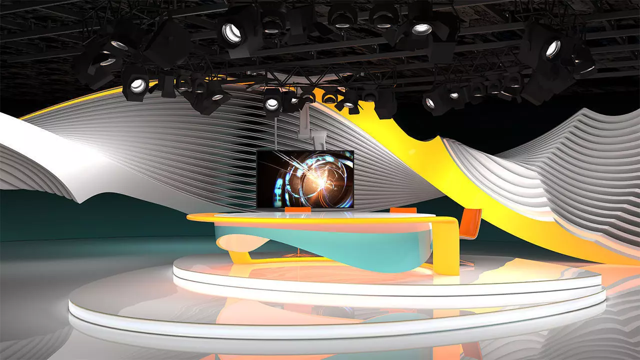 Virtual TV Studio 03 3D model_0