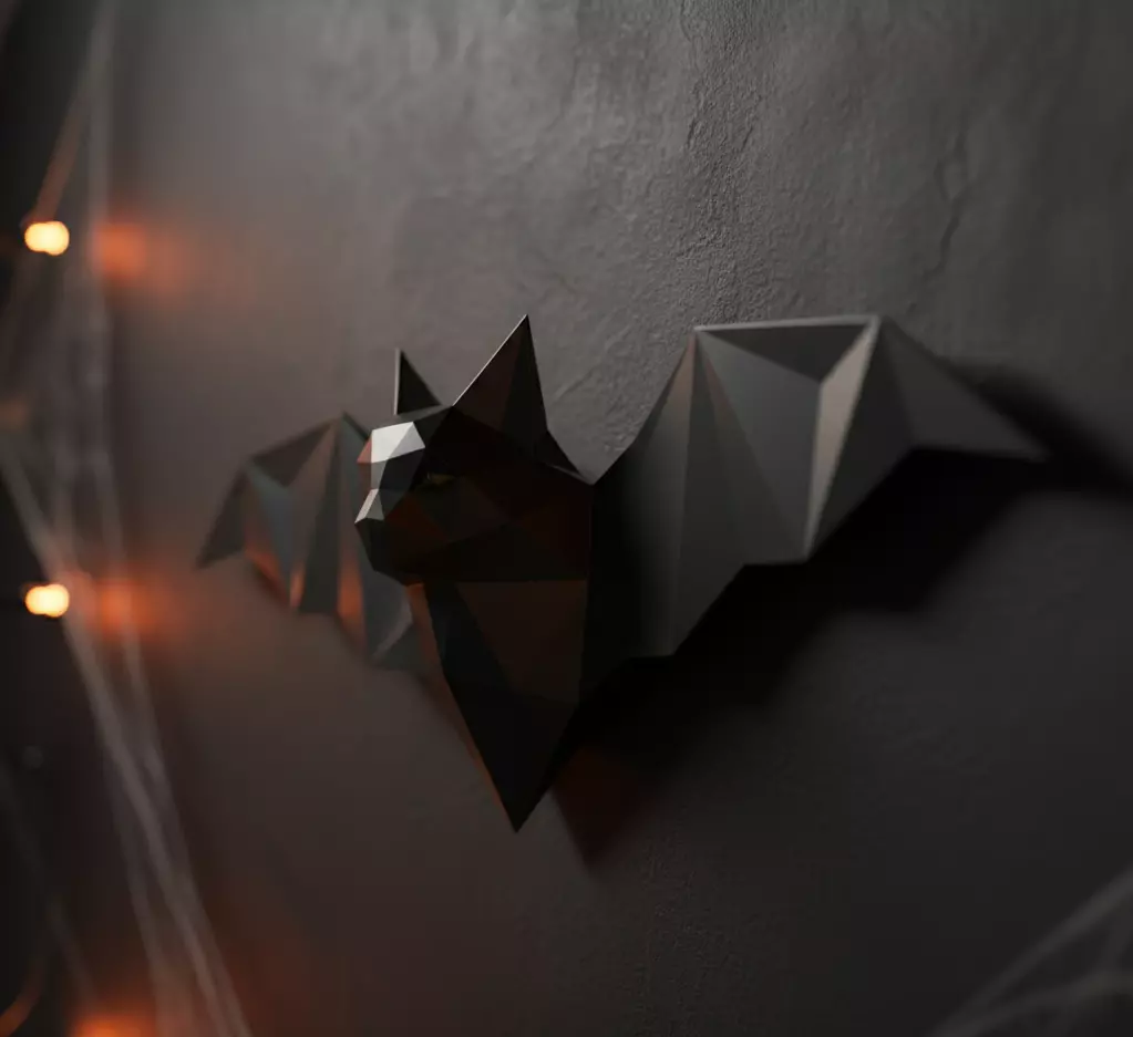 Vampire Bat Wall Decor Halloween 3D Printable Art 3D print model_1