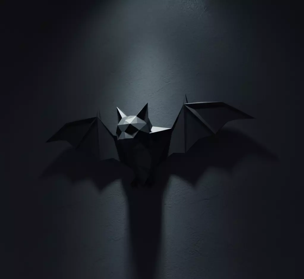 Vampire Bat Wall Decor Halloween 3D Printable Art 3D print model_2