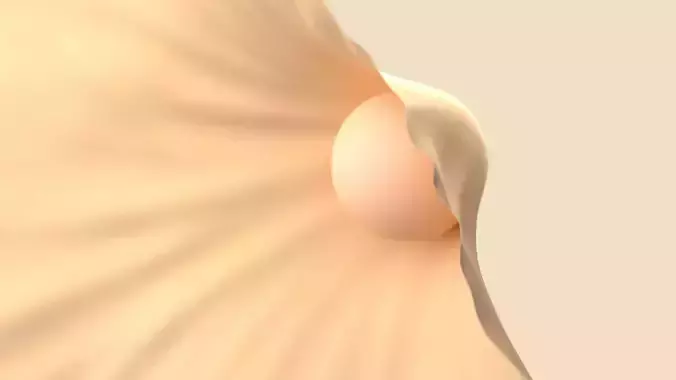 Ball soft clothes impact warm design art Amazon C4D render