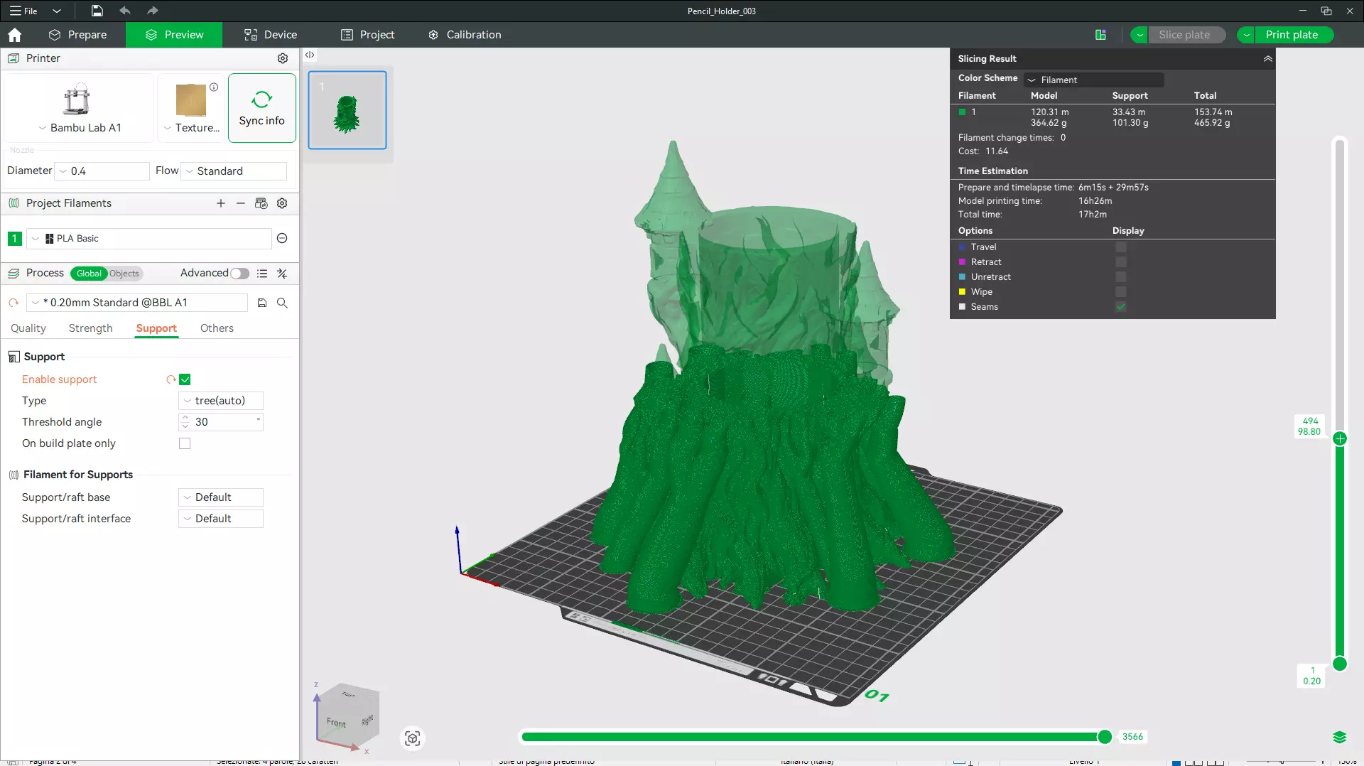 3D Printable STL Tree Wizard Castle Pencil Holder 3D print model_3