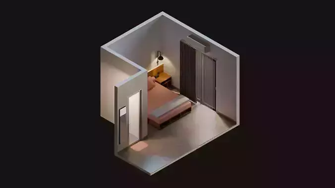 Isometric Bedroom 04