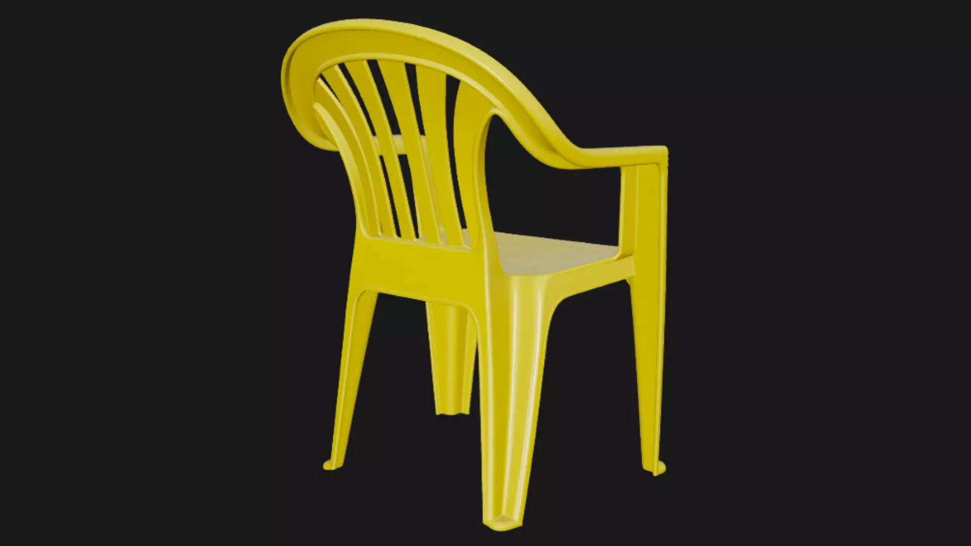 Plastic Chair 3D Model 3D model_3