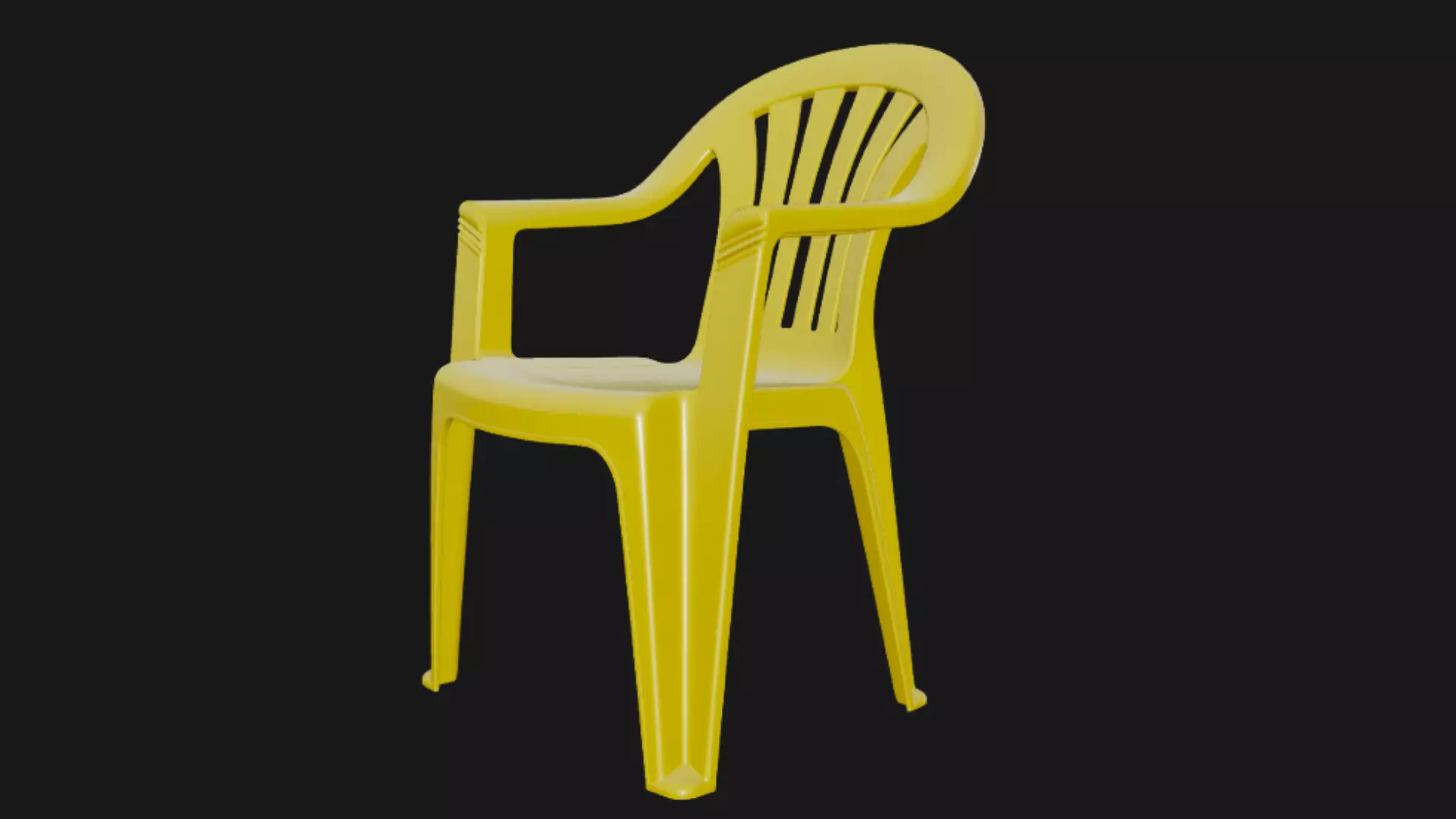 Plastic Chair 3D Model 3D model_1