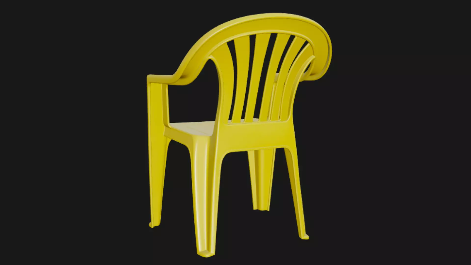Plastic Chair 3D Model 3D model_4
