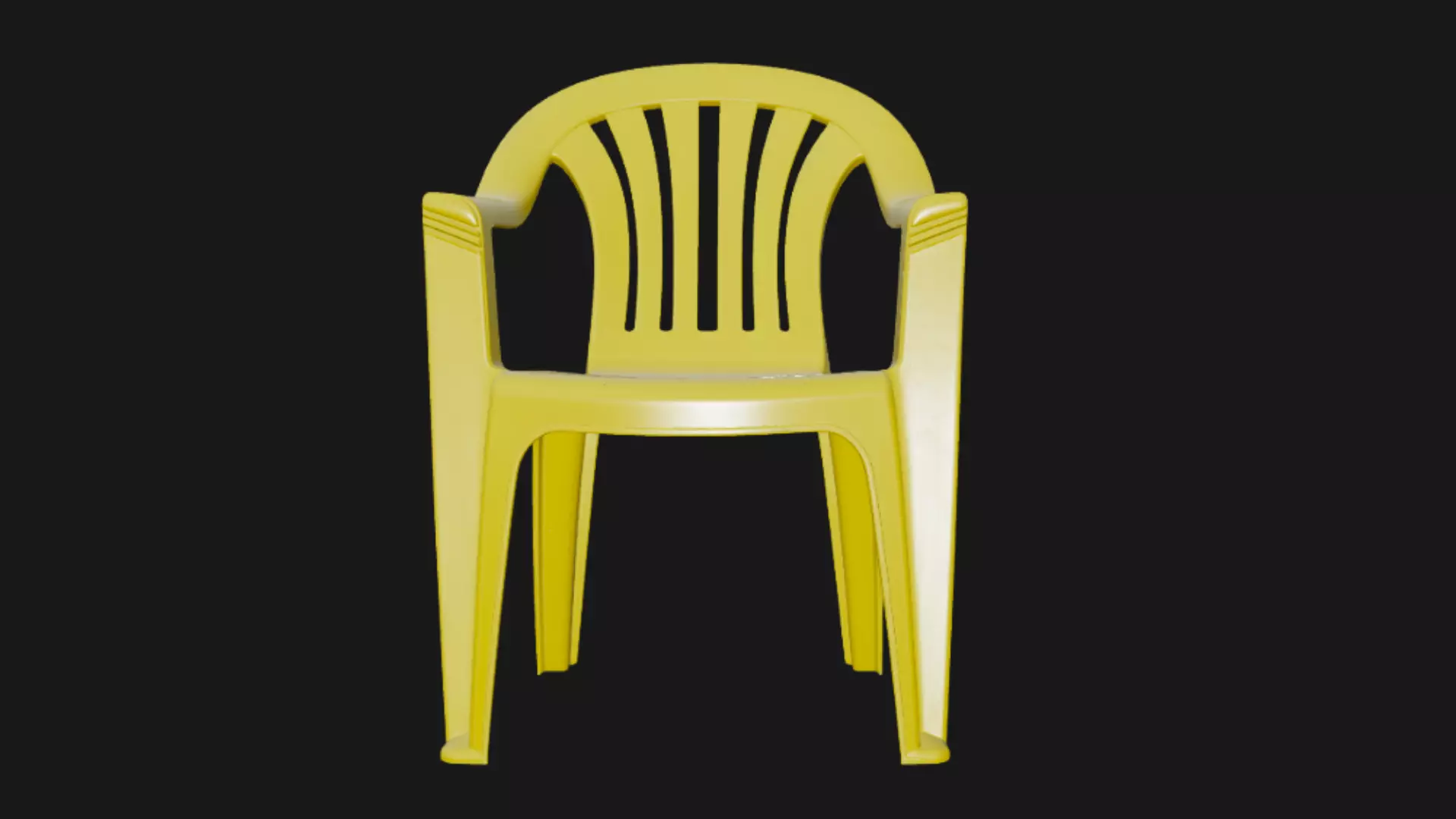 Plastic Chair 3D Model 3D model_0
