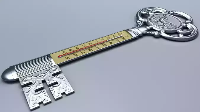 Antique Room Thermometer Iron