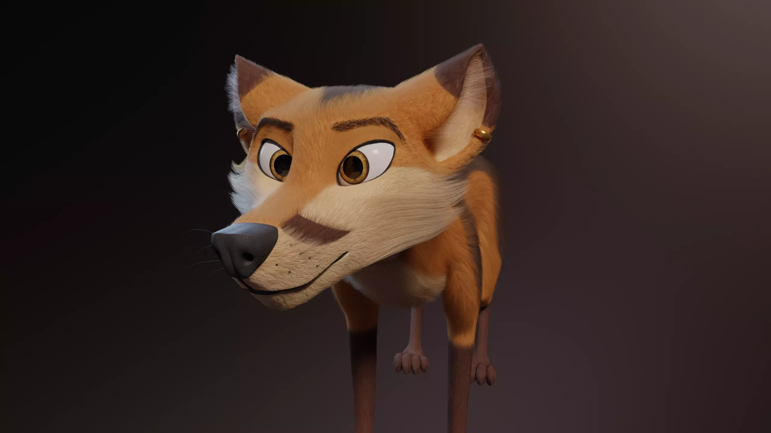 Yakov Fox Free low-poly 3D model_3