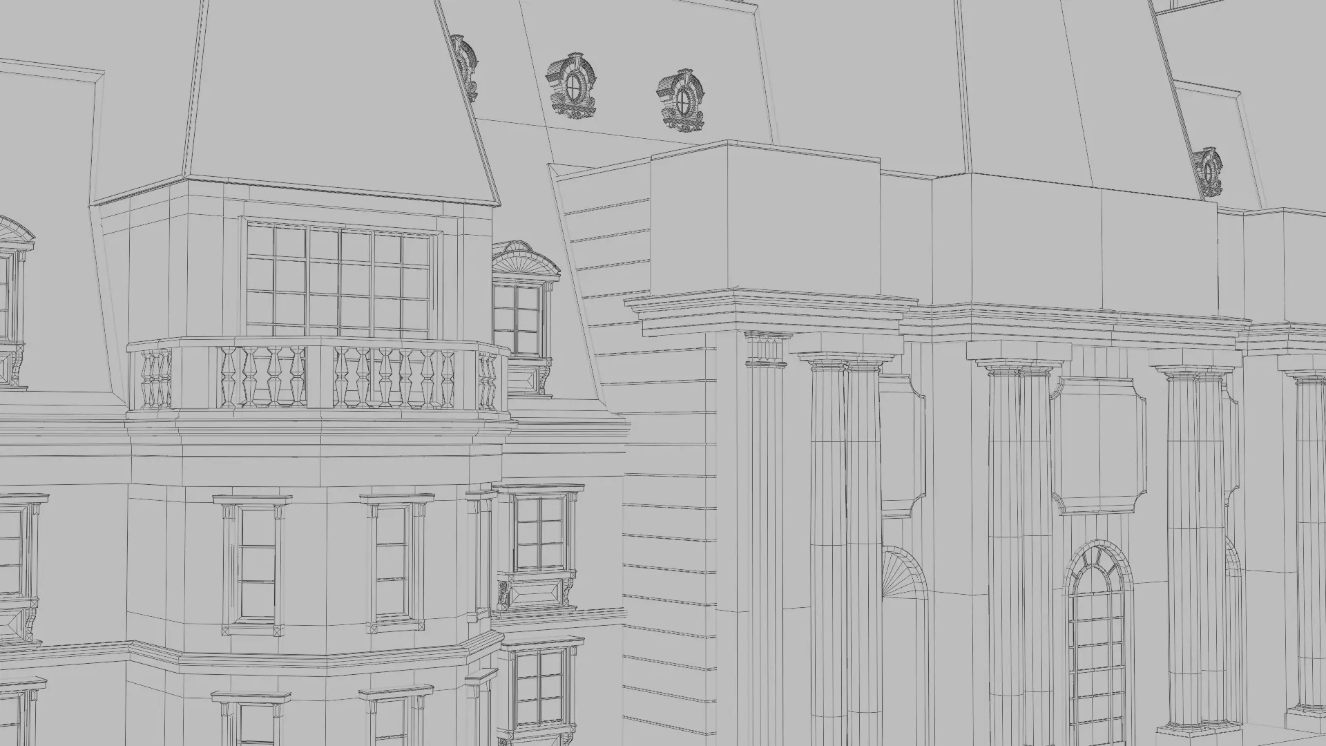 Classical European Building - House 2 3D model_13