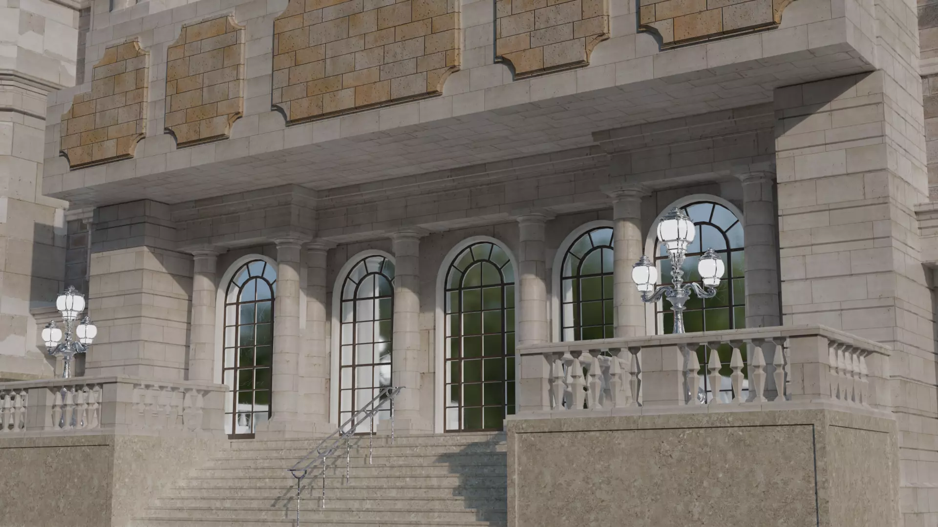 Classical European Building - House 2 3D model_5