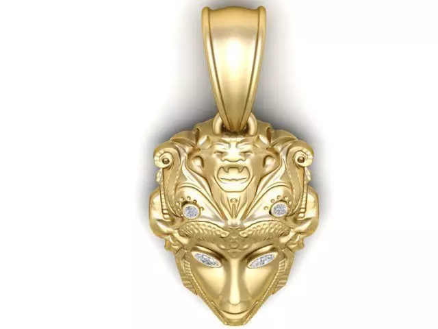 Eye of Gold Pendant 3D Printable Model 3D print model