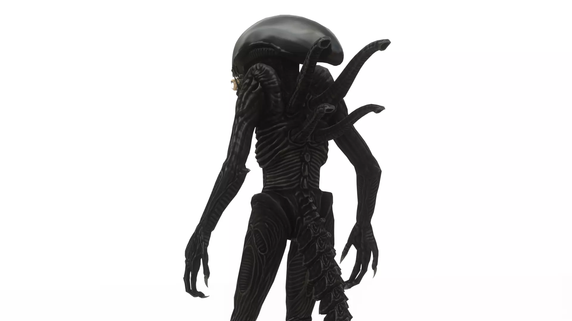 Xenomorph 3D Model Sci-Fi Horror Rigged Game-Ready Low-poly 3D model_2