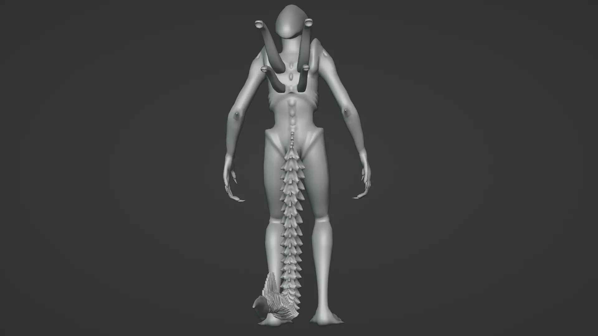 Xenomorph 3D Model Sci-Fi Horror Rigged Game-Ready Low-poly 3D model_19