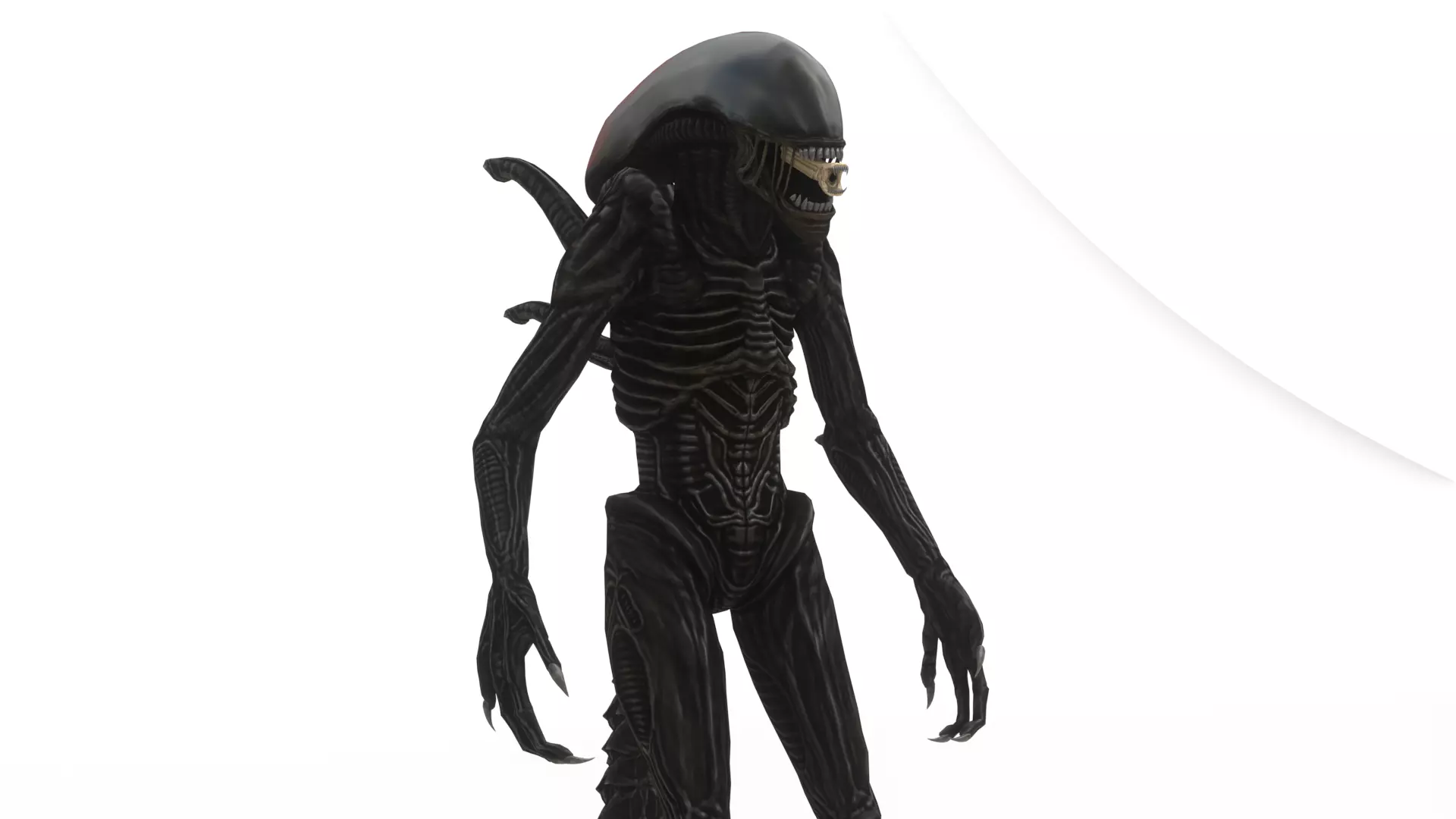 Xenomorph 3D Model Sci-Fi Horror Rigged Game-Ready Low-poly 3D model_0