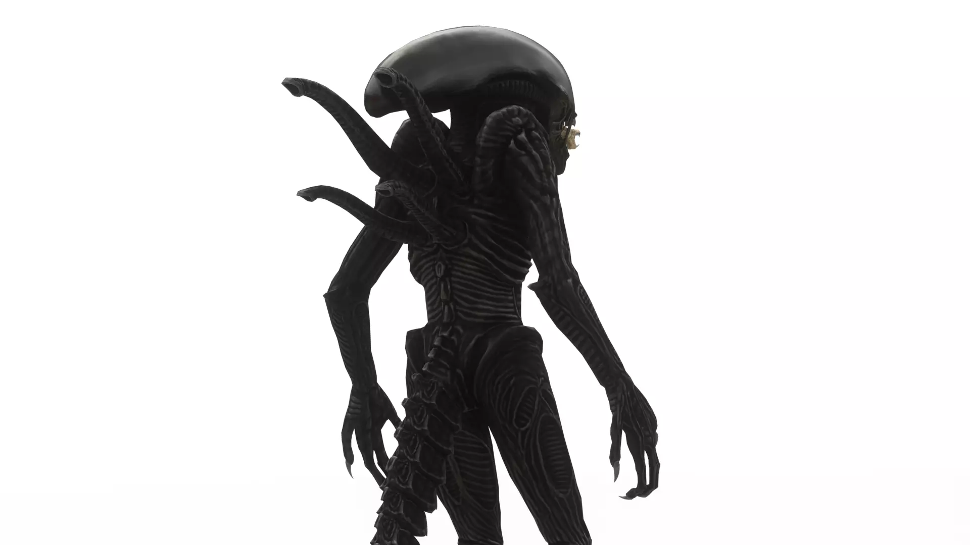 Xenomorph 3D Model Sci-Fi Horror Rigged Game-Ready Low-poly 3D model_4
