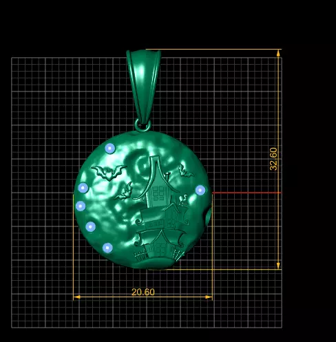 Ghost House Pendant 3D Printable Model 3D print model_4