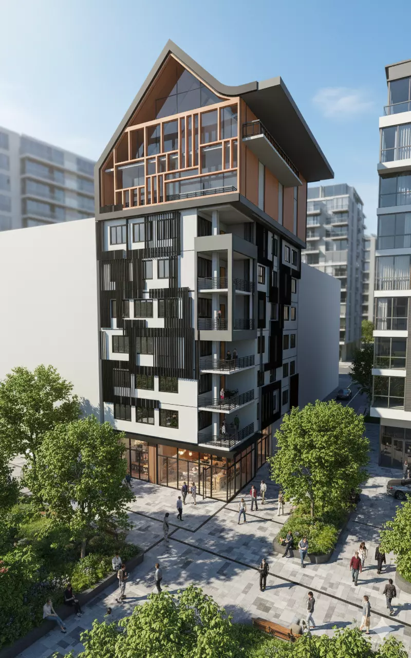 creative apartment design Low-poly 3D model_0