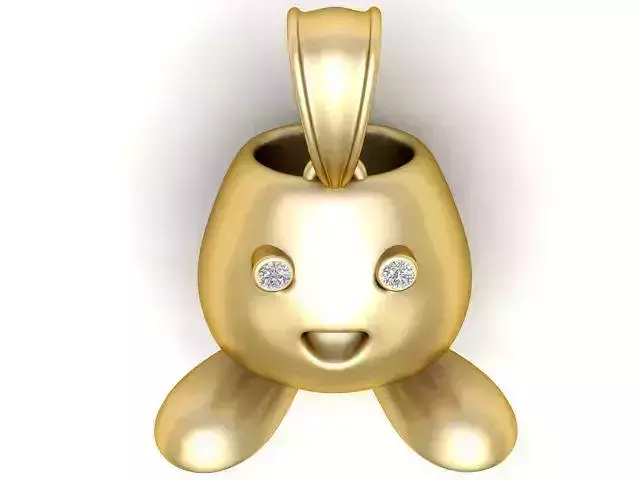 The Happy Nugget Pendant 3D Printable Model