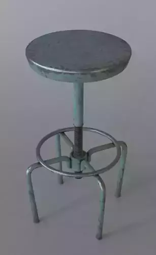 Old green stool