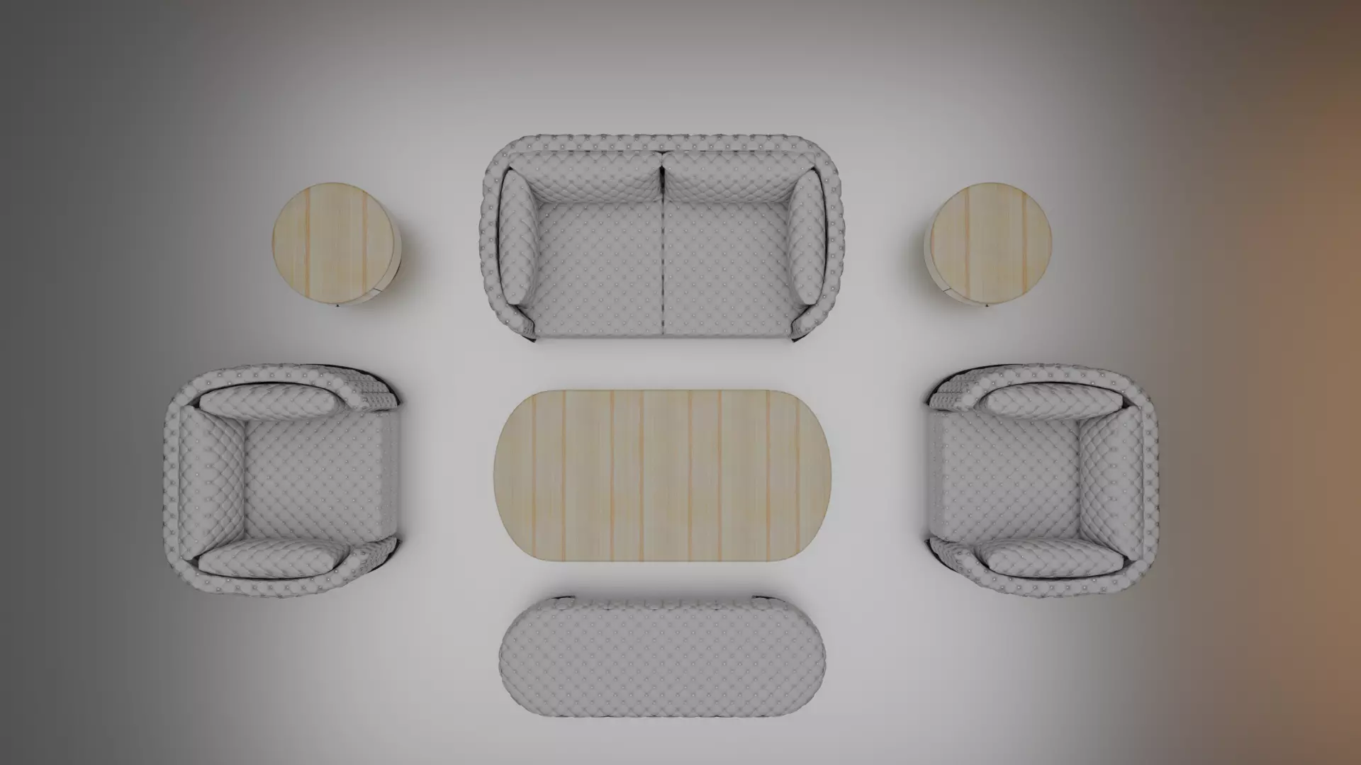 Realistic Luxury Sofa Set  High Quality 3D Model 3D model_1