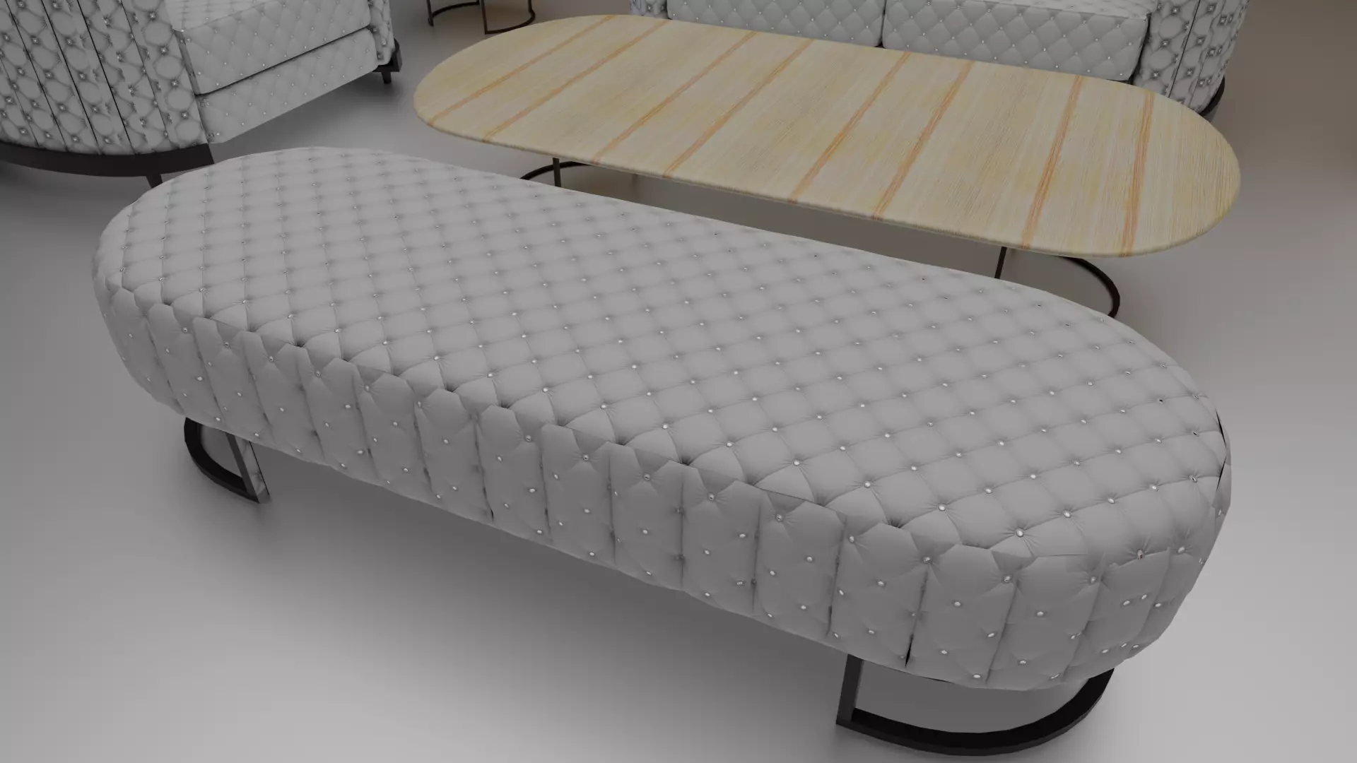 Realistic Luxury Sofa Set  High Quality 3D Model 3D model_4