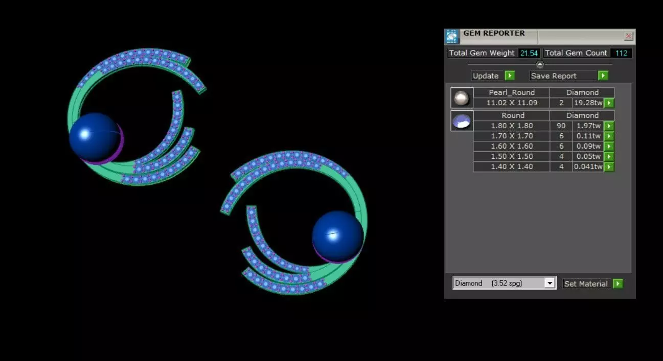 Pearl Earrings 3D print model_4