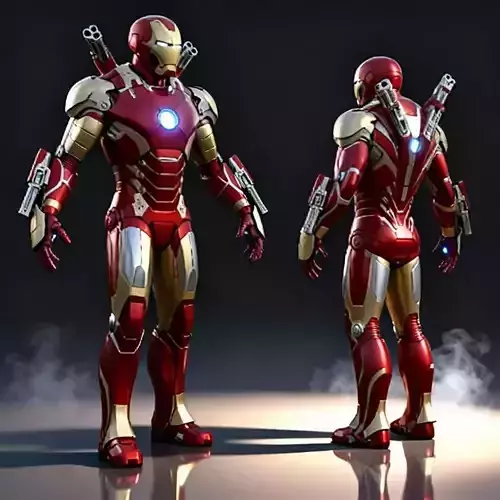 Iron Man Suit Mark XLVI Ultra-Realistic 3D Model