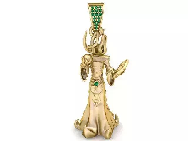 Golden Deity Pendant 3D Printable Model