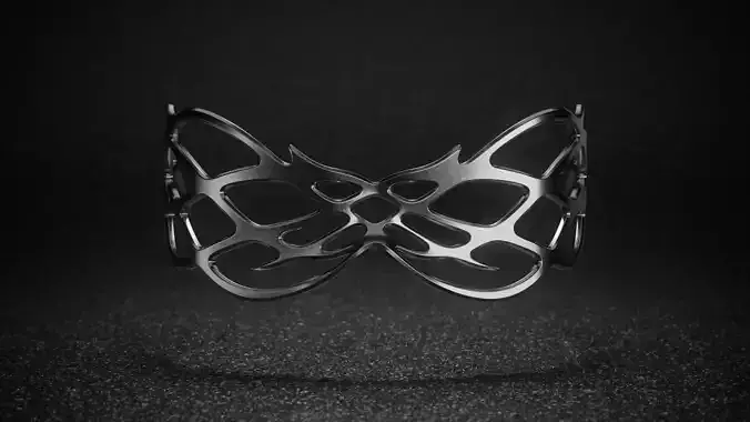 Y2K Futuristic Eyewear Glasses 3D Printable Fashion Accessory