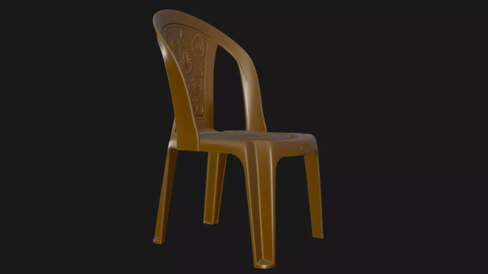 Plastic chair 3d model 3D model_1