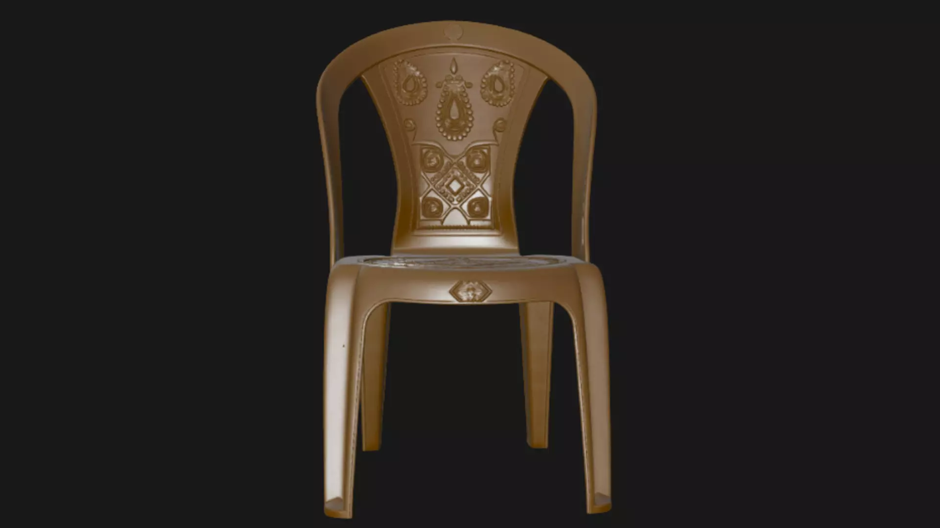 Plastic chair 3d model 3D model_2