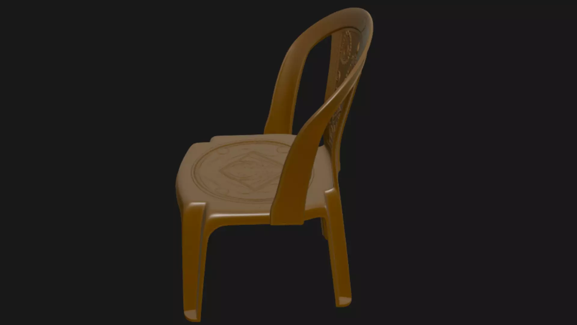 Plastic chair 3d model 3D model_3