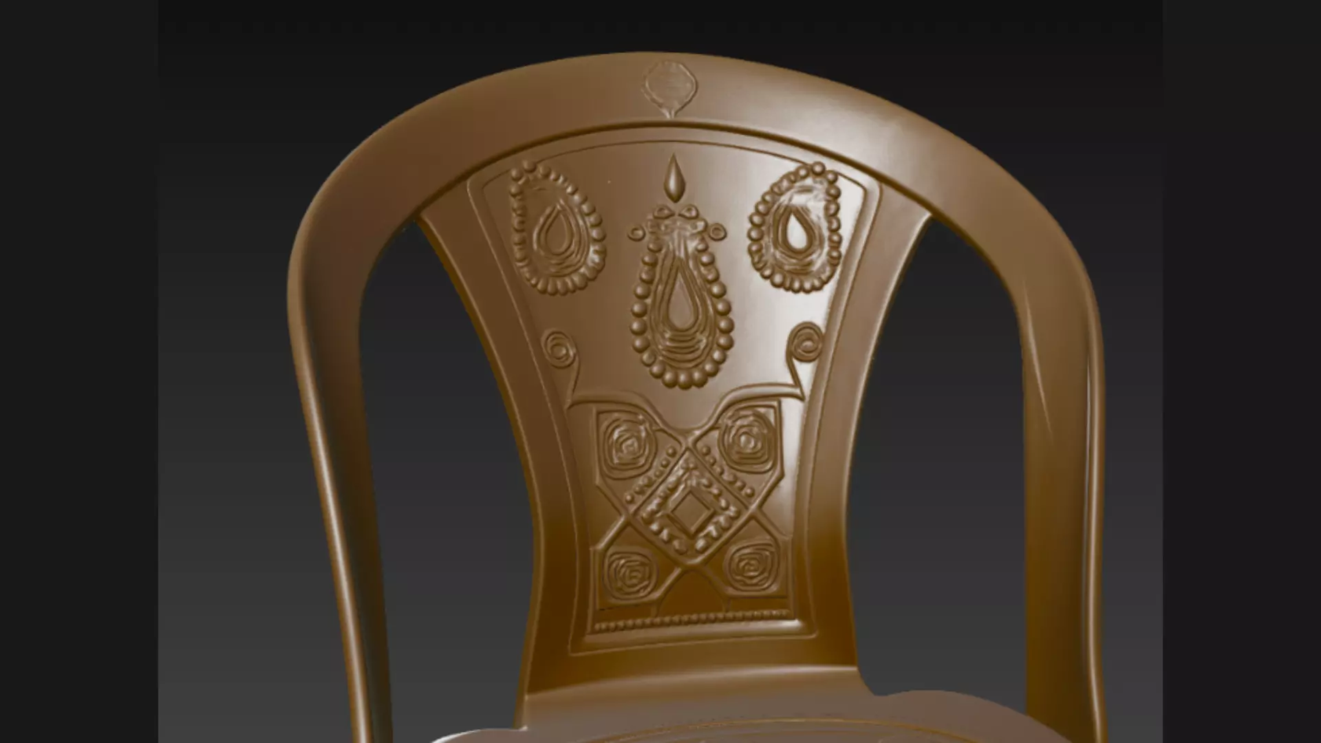 Plastic chair 3d model 3D model_4