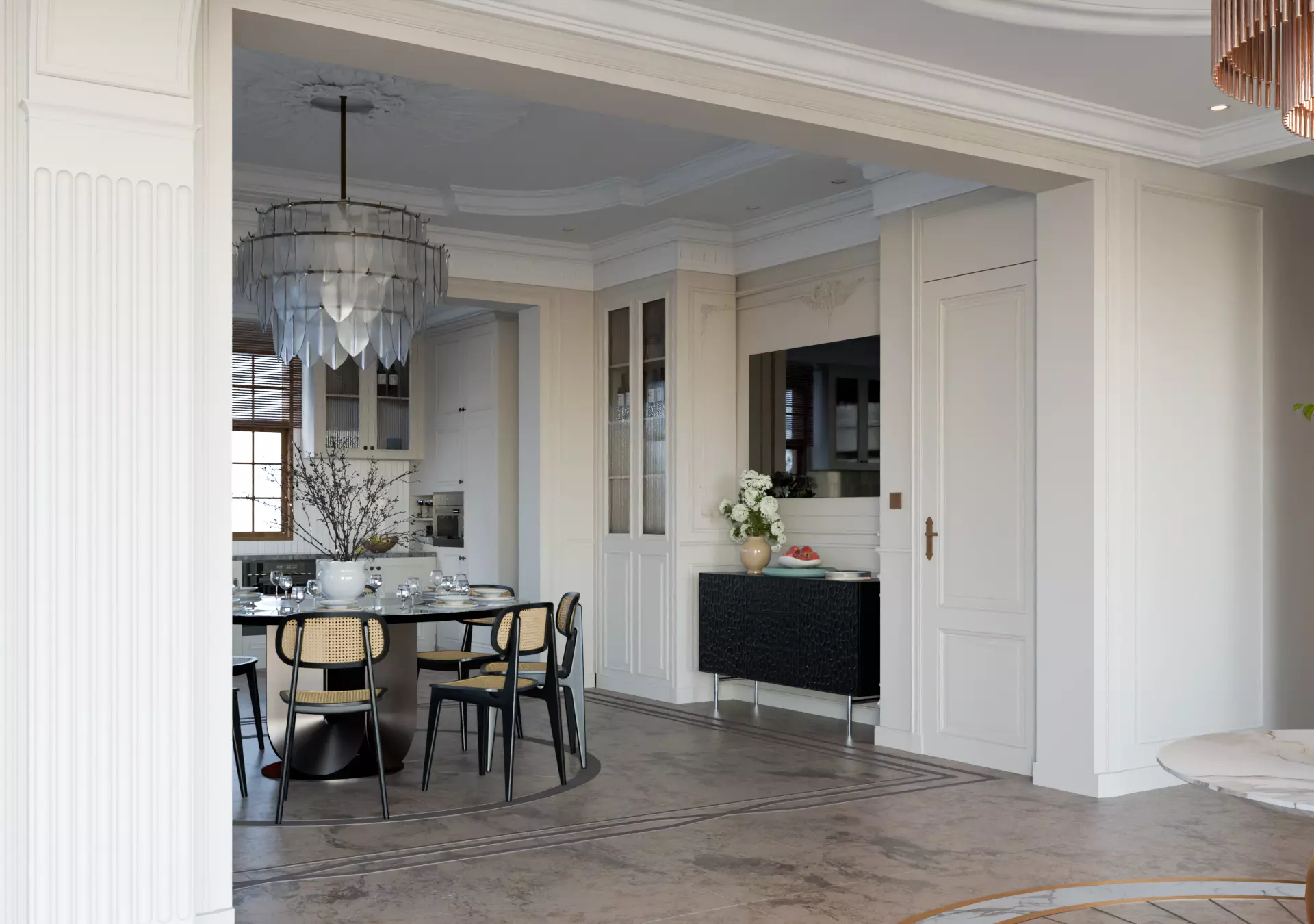 Luxury Classic Living Room Interior 3D model_3