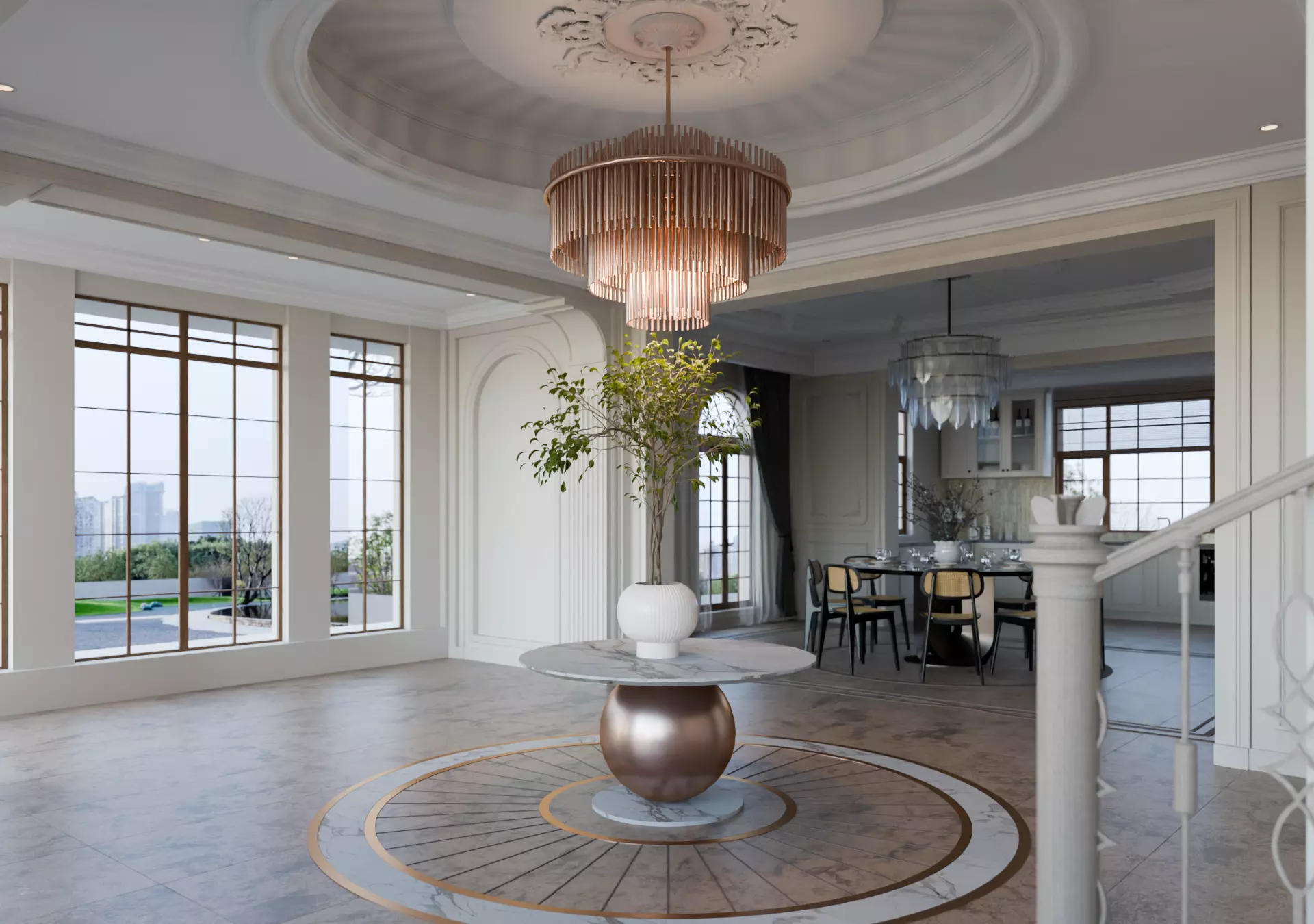 Luxury Classic Living Room Interior 3D model_1