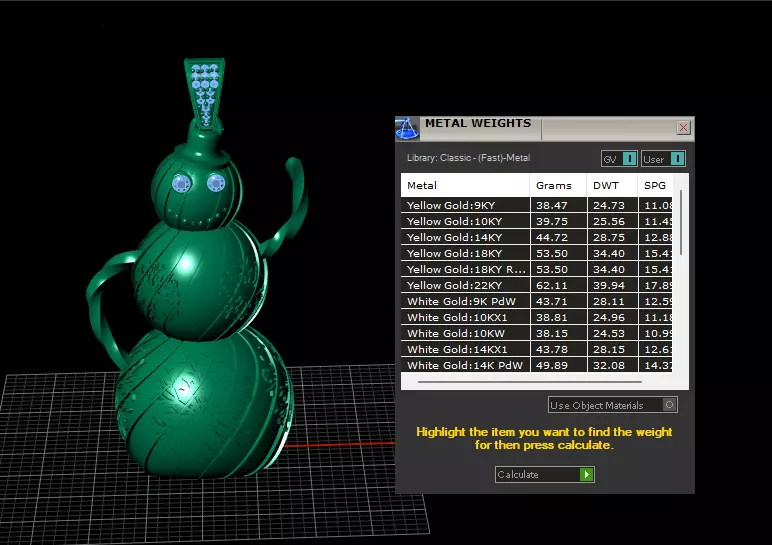 Golden Snowman Pendant 3D Printable Model 3D print model_7