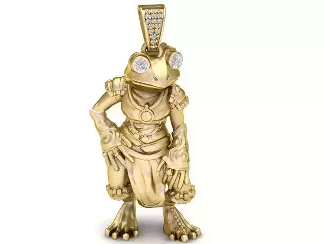 Lady Frog Pendant 3D Printable Model
