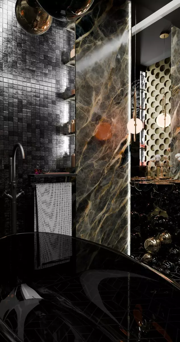 Bathroom dark Free 3D model_2