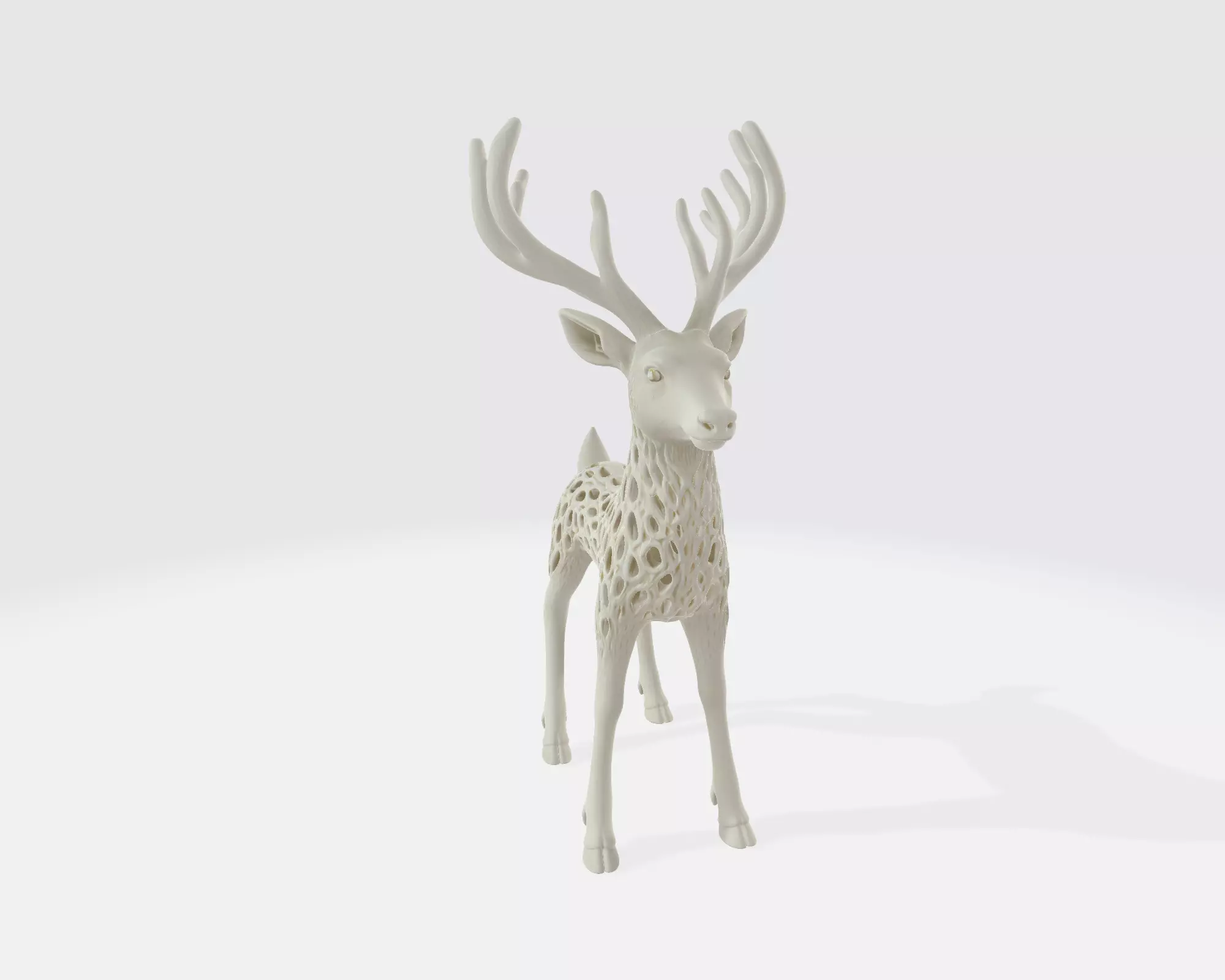 Christmas Deer Sculpture Elegant Geometric Reindeer 3D print model_5