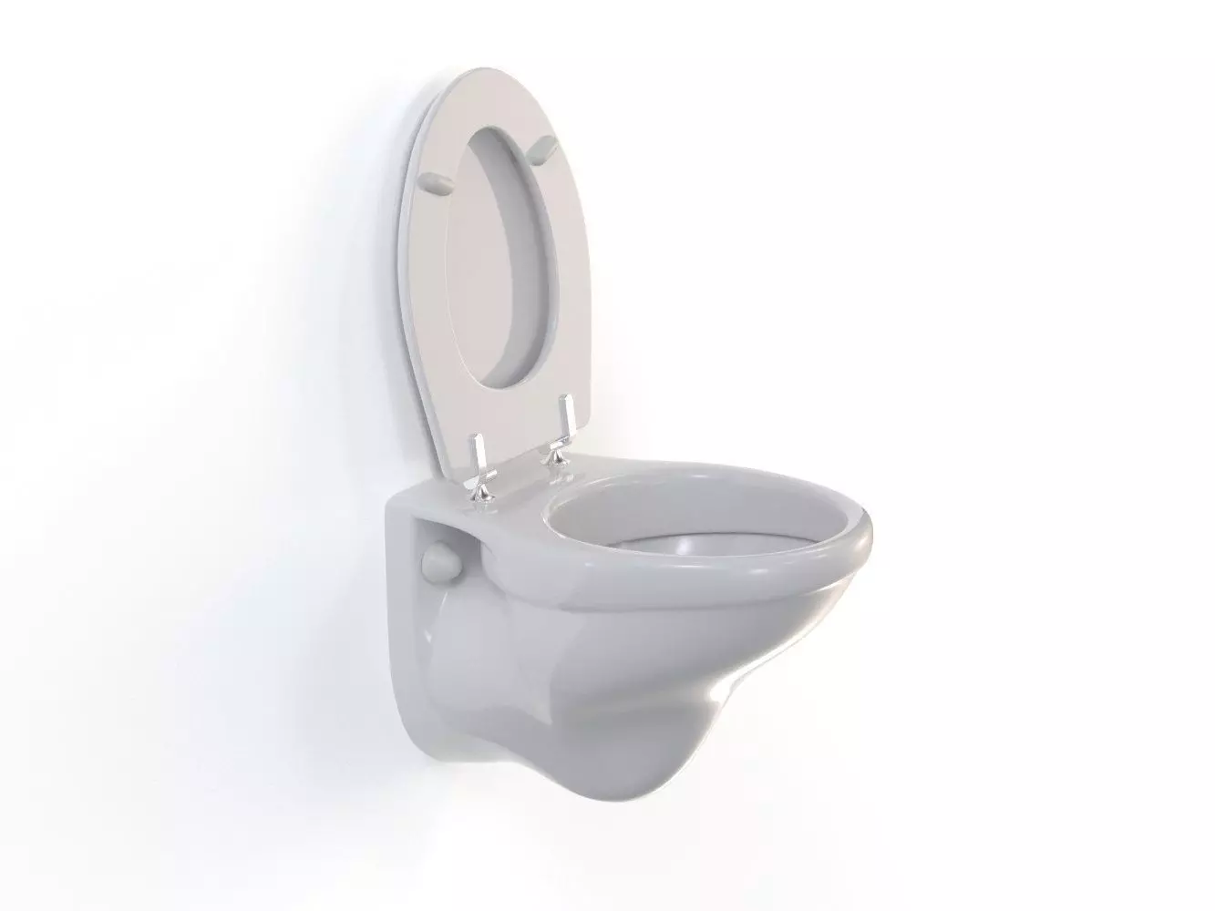 Compact Wall Mounted Toilet  3D model_0