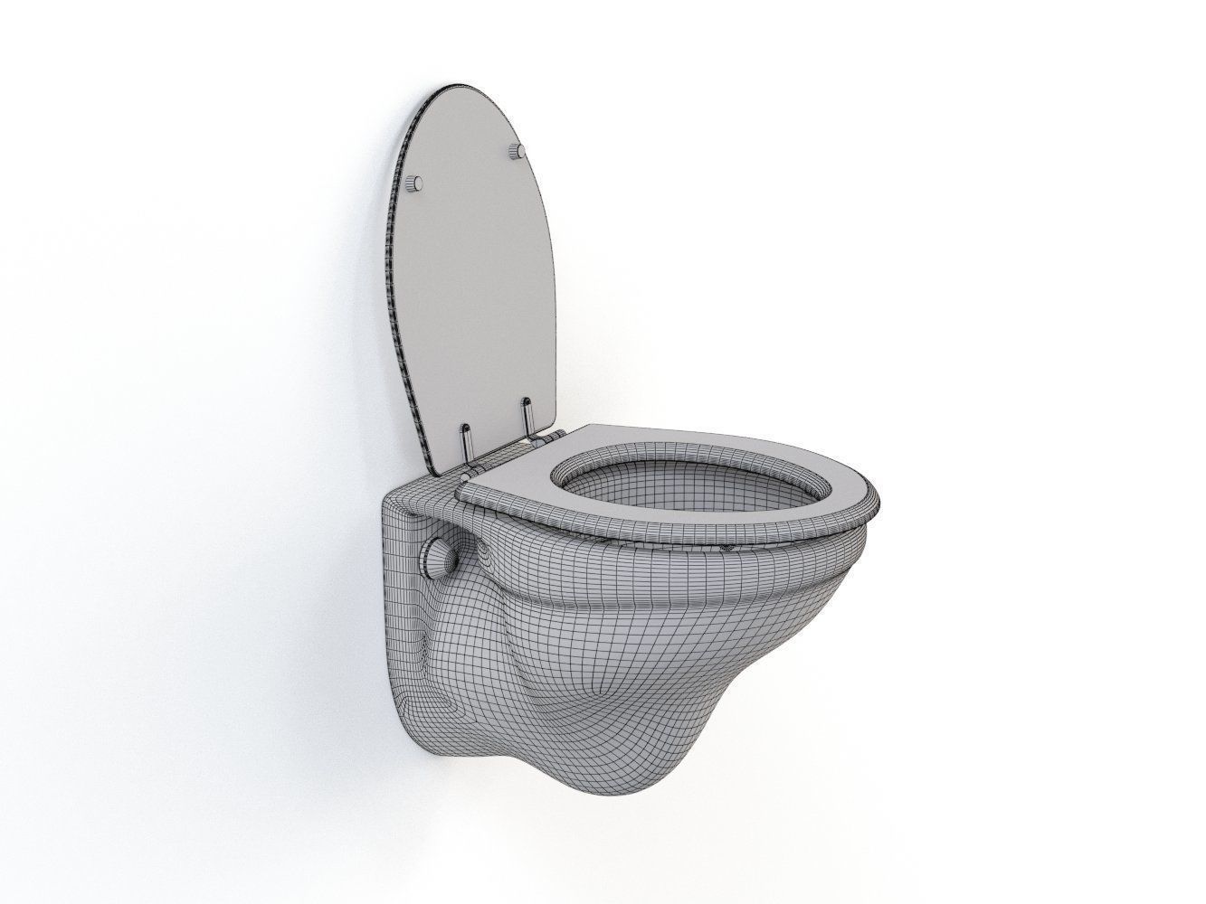 Compact Wall Mounted Toilet  3D model_5