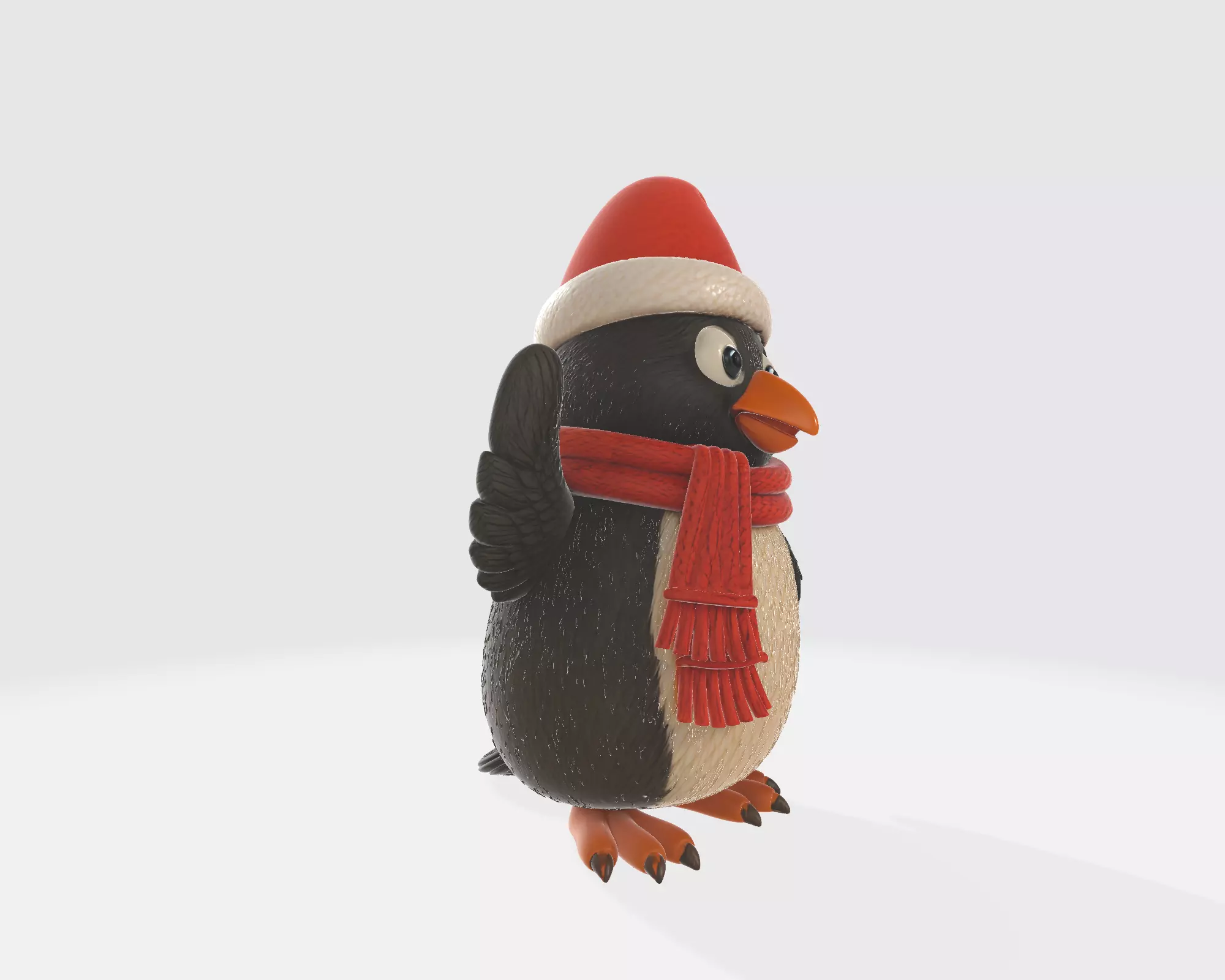 Cute Christmas Penguin 3D Print Holiday Penguin Figurine 3D print model_8
