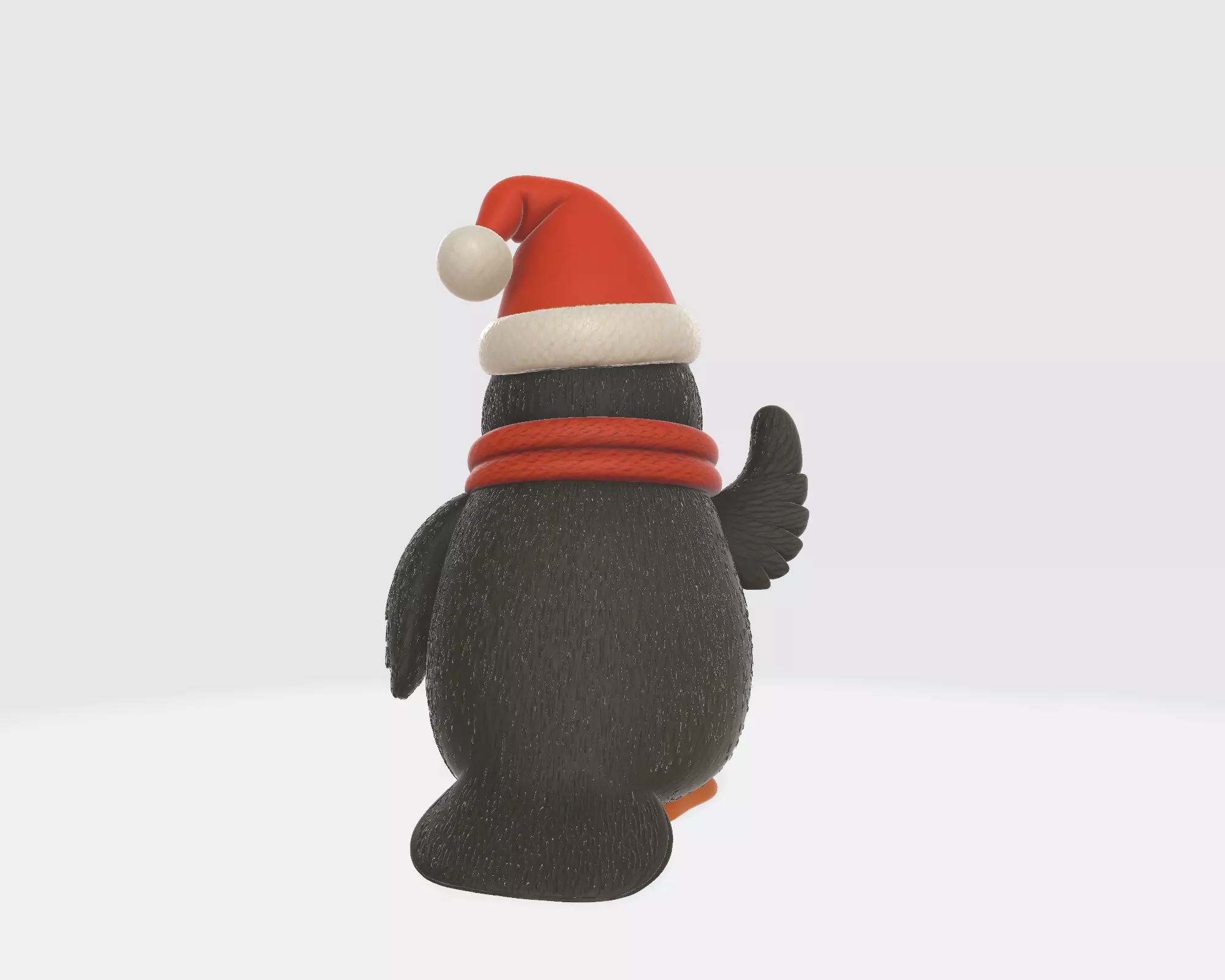 Cute Christmas Penguin 3D Print Holiday Penguin Figurine 3D print model_7