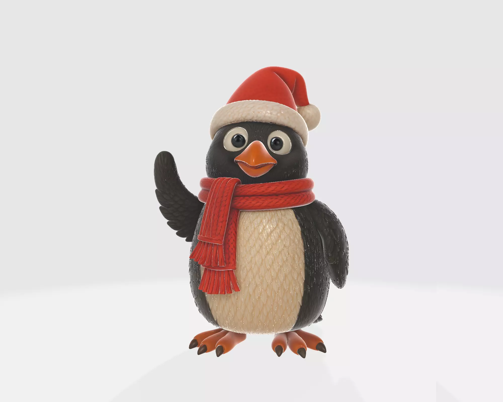 Cute Christmas Penguin 3D Print Holiday Penguin Figurine 3D print model_5