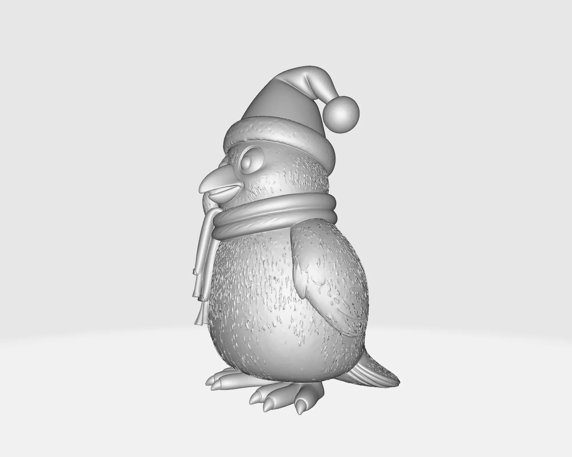 Cute Christmas Penguin 3D Print Holiday Penguin Figurine 3D print model_2